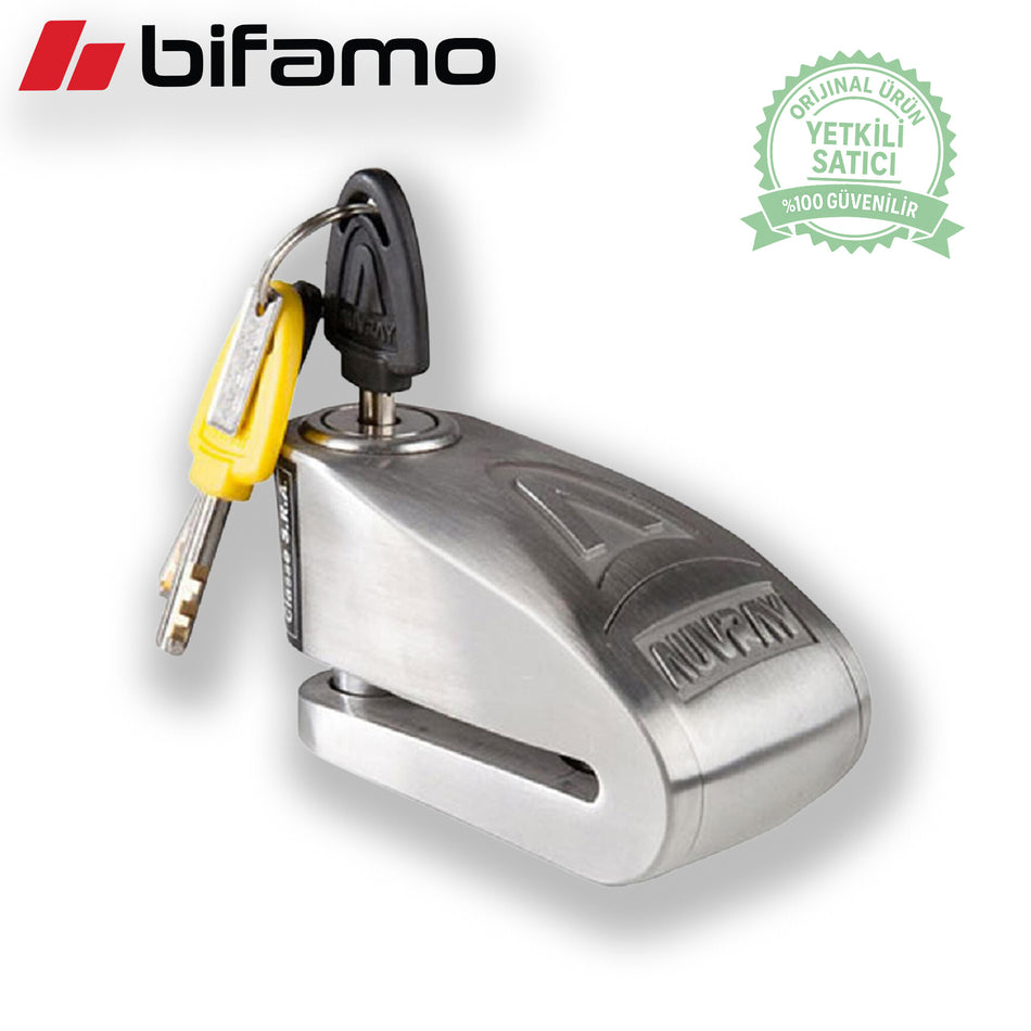 Auvray B-Lock Alarmli Disk Kilit Celik Renk 6mm