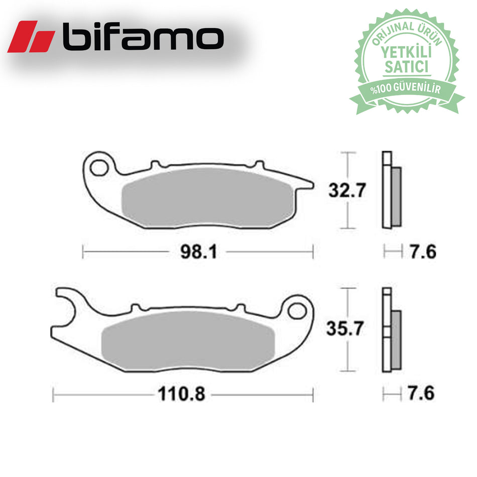 Braking 200SM1 Motorcycle Brake Pad – High Performance Organic Front Pad