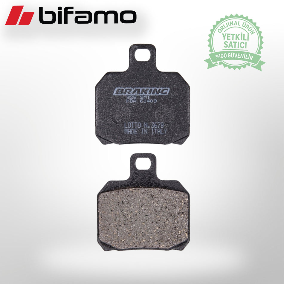 BRAKING 828SM1 YARI METALIK ARKA FREN BALATASI