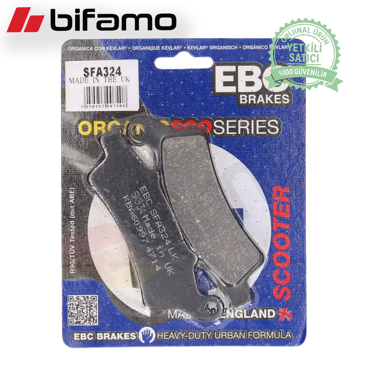 EBC SFA324 organik Kevlar scooter fren balatası