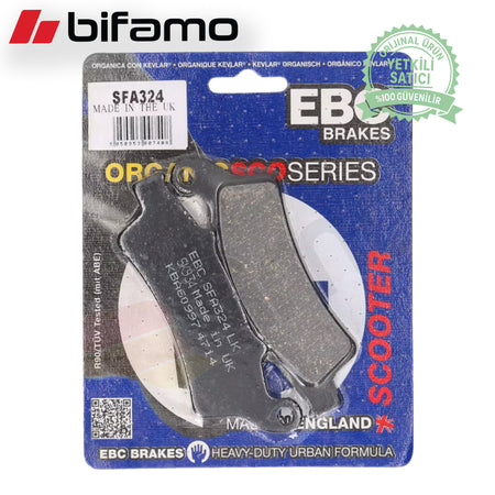 EBC SFA324 organik Kevlar scooter fren balatası