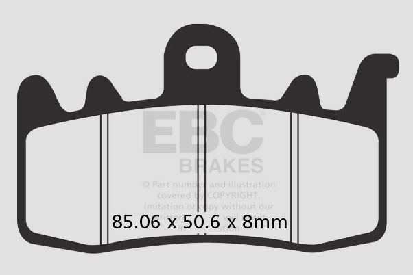 brake pad from ebc brakes dimensions shematic for motorcycles