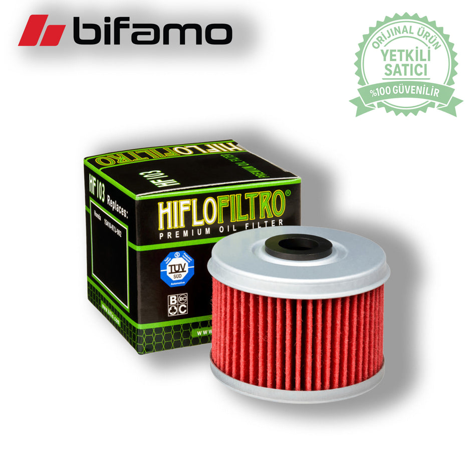 HIFLO HF103 Motorcycle Oil Filter Honda Compatible 