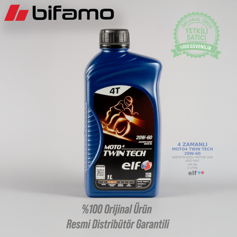 Elf Moto4 Twin Tech 20W-60 4T 1L