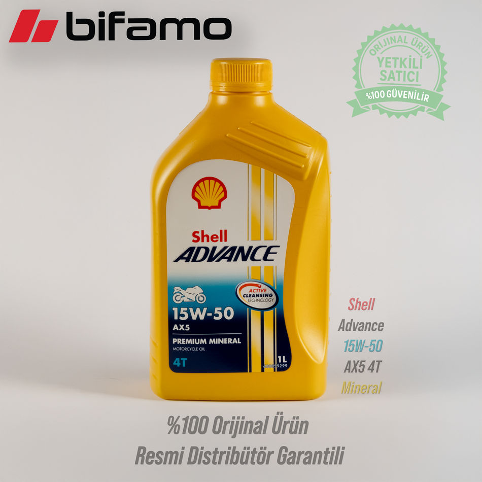 SHELL ADVANCE 4T ULTRA 15W-50 AX5 1L