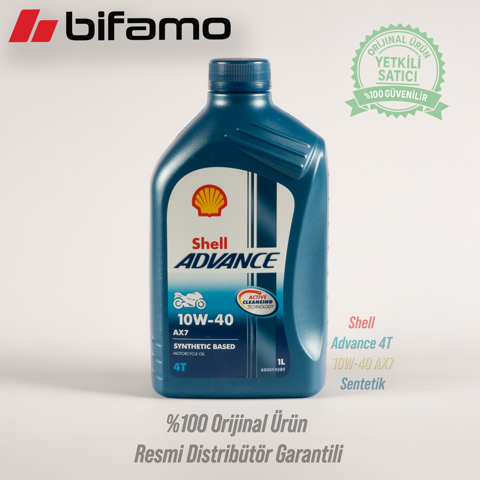 SHELL ADVANCE 4T 10W-40 AX7 1L