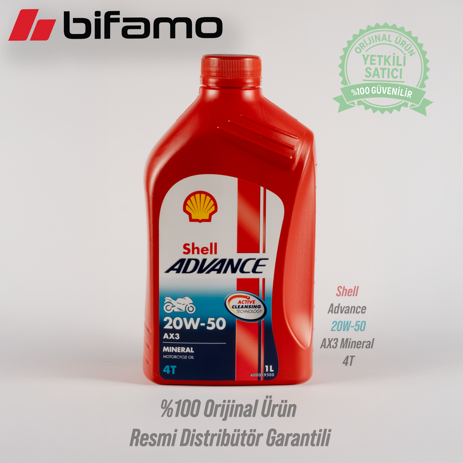 SHELL ADVANCE 4T AX3 20W-50 1L